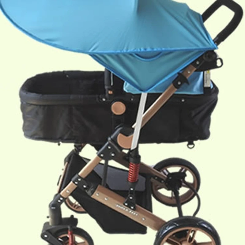 

Canopy Waterproof Baby Carriage Sun-Shield Infant Pushchair Sun-Visor Windproof Anti-UV- Umbrella High-elastic-lycra A2UB