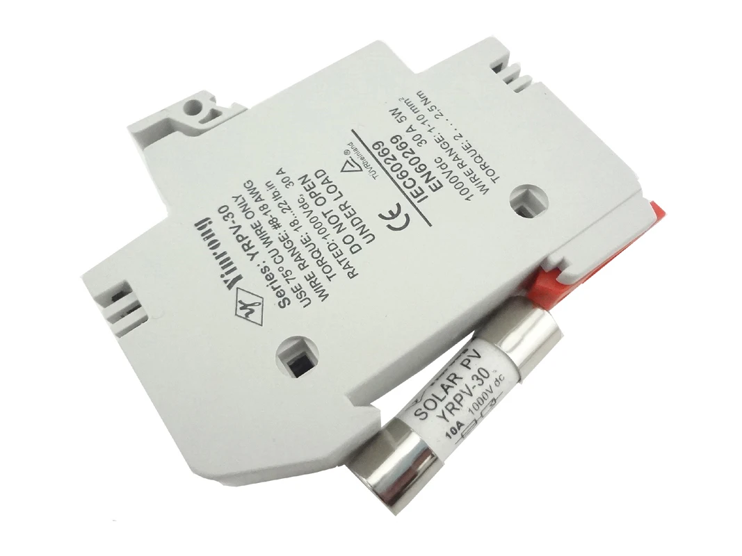

10 pcs of PV solar fuse 10a 1000VDC fusible 10x38 gPV, with holder