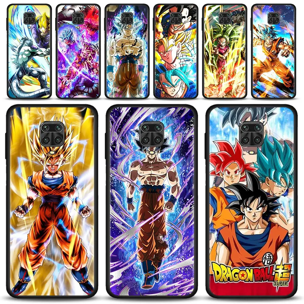 

Phone Case For Xiaomi Redmi Note 11 10 8 Pro Cover 9s 11T 9t 8t 8 7 for Redmi k40 10 9 9a Funda Dragons Ball Saiyan Goku Anime