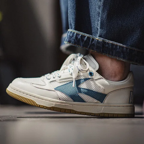 Белые кроссовки Maden в стиле ретро, мужские дышащие туфли на плоской подошве со шнуровкой, повседневные летние туфли с низким берцем и цветными блоками с вышивкой