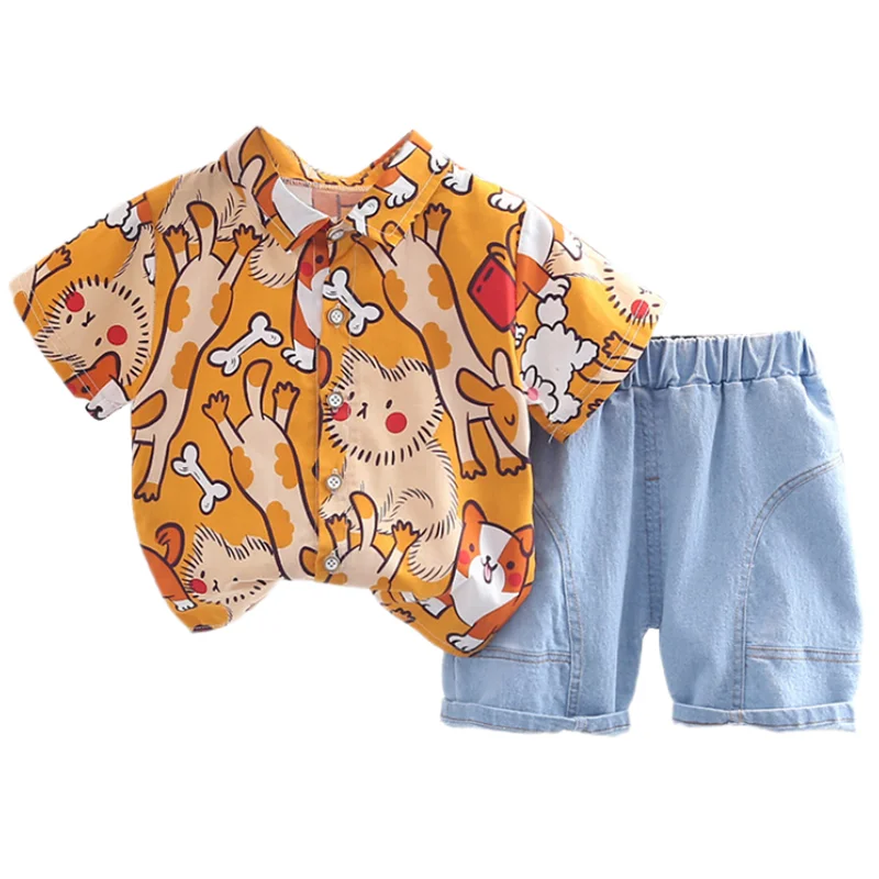 

Baby Boys Clothes 0-5 Years Summer Sport Suits Newborn Cartoon Set Prints T-shirt + Shorts 2 Pcs Casual Infant Toddler Set