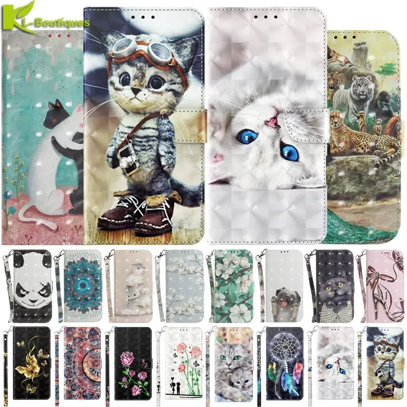 

Кожаный чехол-книжка с 3d-рисунком животных для Sony Xperia 1 IV
