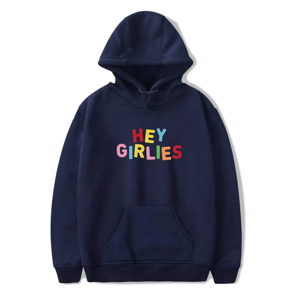 

2022 Larray Hey Girlies Merch Hoodie Sweatshirt Men/Women Printed Casual Full Spring Autumn Letter Hooded Harajuku Tops