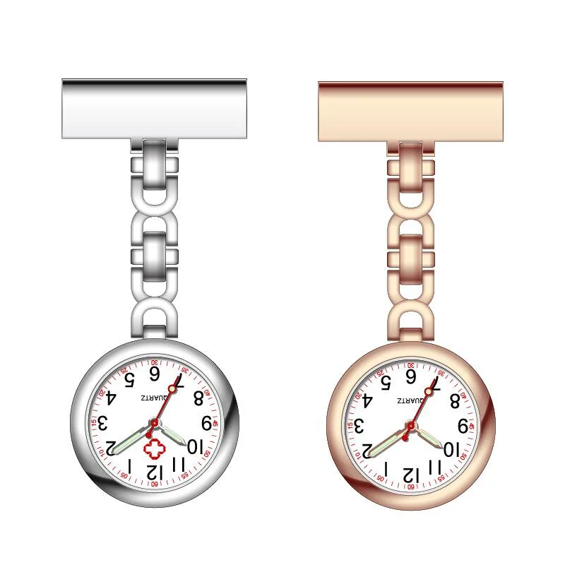 Классическая металлическая брошь с лацканами часы для медсестры брелок