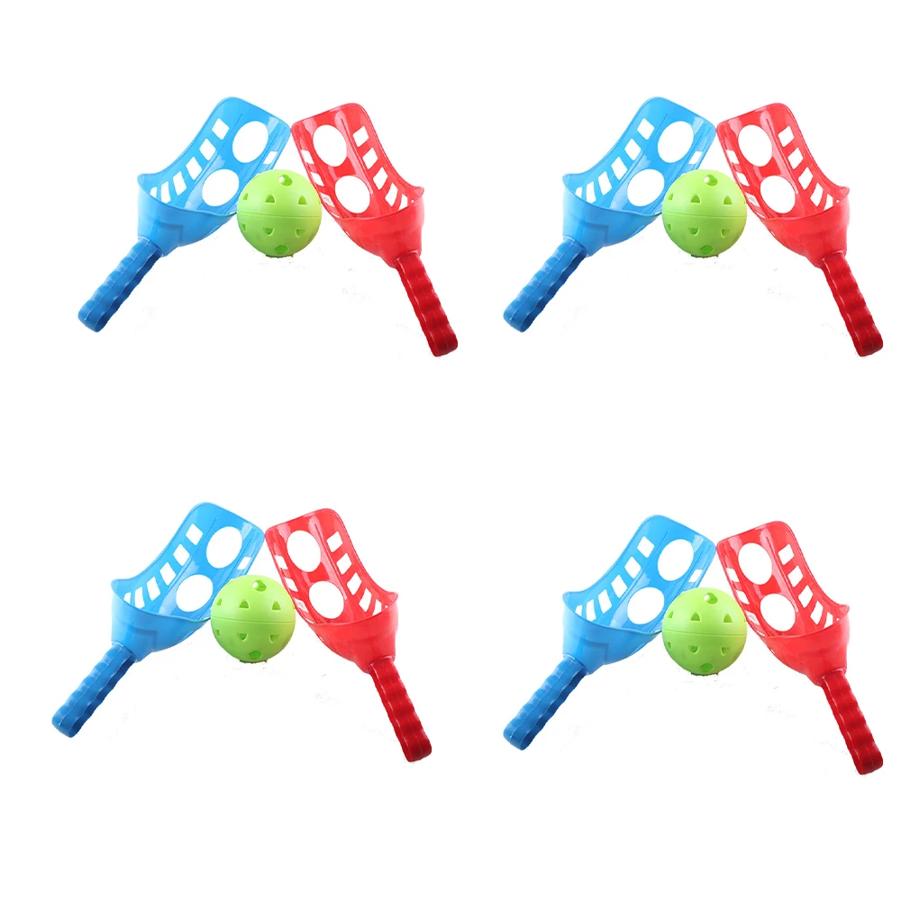 

4 Sets Scoop Ball Game Sets Boys Girls Sports Playthings Playing Props Interesting Interactive Throwing Catching Toy