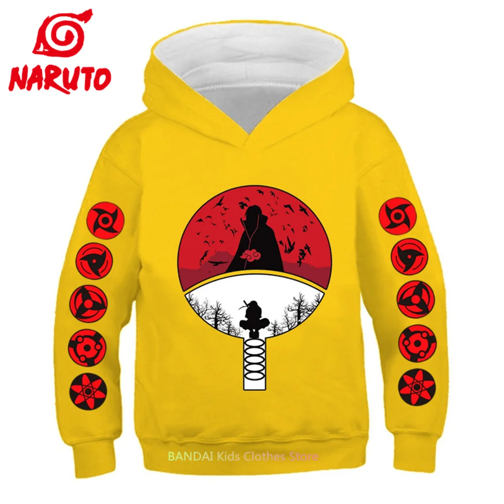 

Naruto Hoodies Print Girls Sweatshirts Clothes Long Sleeve Spring Autumn Kakashi Series Hooded Tops Clothing 3-12 Years Old