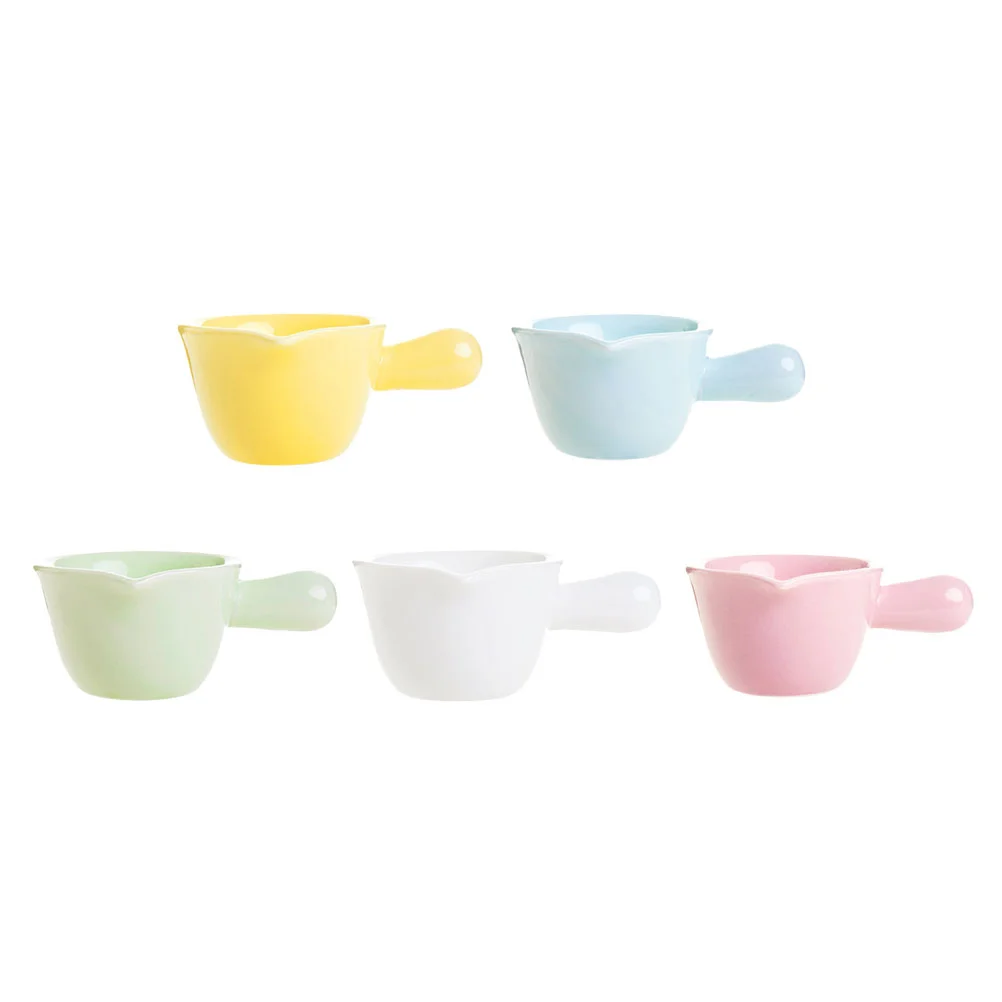 

Ceramic Bowl Sauce Pitcher Bowls Creamer Mini Soy Spout Dipping Porcelain Jug Cup Jugs Cream Appetizer Dish Dip Serving Handle