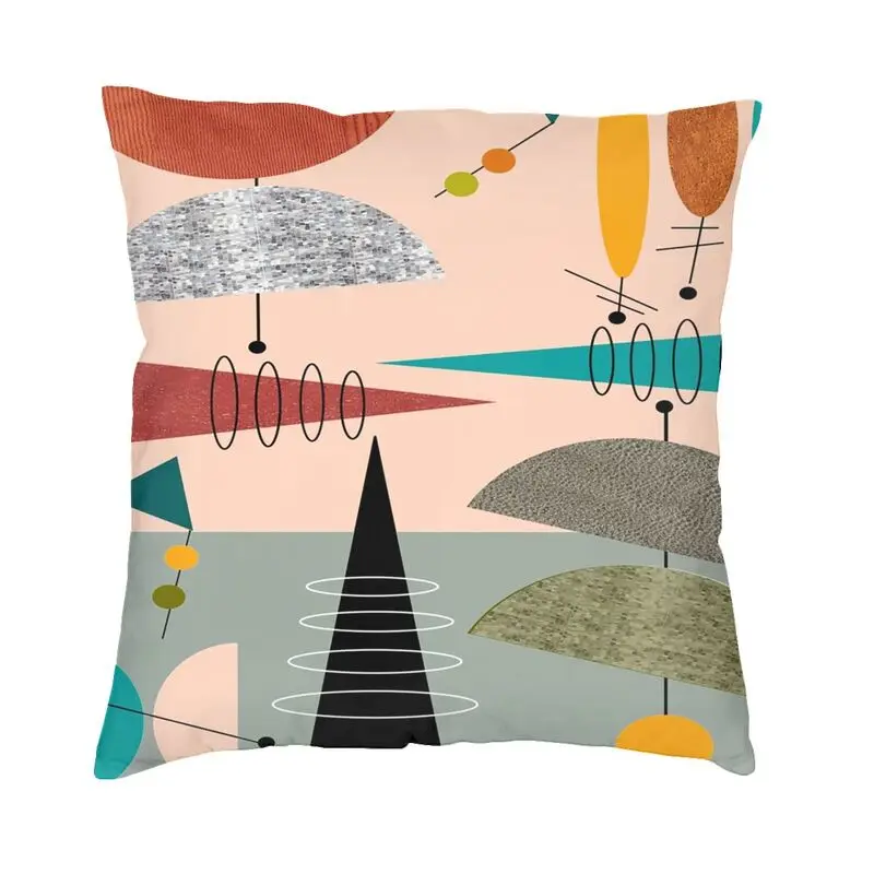 

Модный современный декоративный чехол для подушки среднего века с абстрактным изображением, квадратный геометрический узор, наволочка
