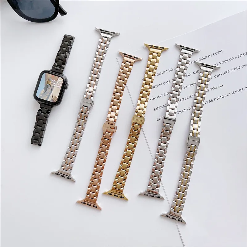 

Ремешок металлический для Apple iwatch S8 ultra S7 6 5 4 3 2 1 SE, тонкий сменный Браслет для умных часов, 45 мм 42 мм 40 мм 38 мм 41 мм