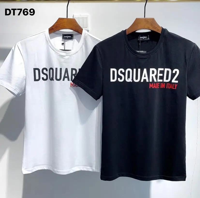 

Лидер продаж 2022, Dsquared2, Высококачественная Модная хлопковая футболка dsquared2 с принтом и коротким рукавом для мужчин и женщин, футболка для пар...
