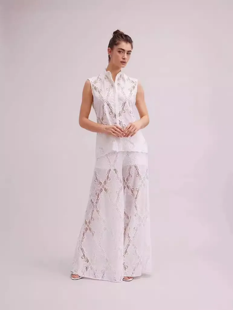 Женский Повседневный свободный комплект из двух предметов топ без рукавов с