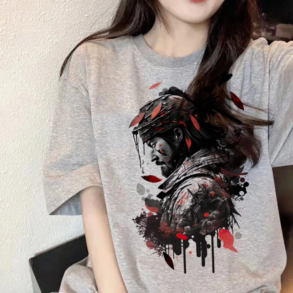 

samurai Tee women manga t shirt girl harajuku manga y2k clothing