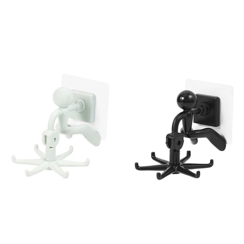 

50JC Rotatable Hanger Self-Adhesive Hook Kitchen Utensil Hanging Storage Organization