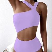 sexy one piece swimsuit 2022 swimwear women print one shoulder bodysuit push up monokini brazilian bathing suit summer beachwea