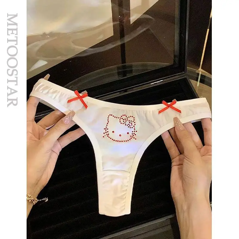 Клубничное нижнее белье Hello Kitty Kawaii гарячая дрель галстук-бабочка хлопковые