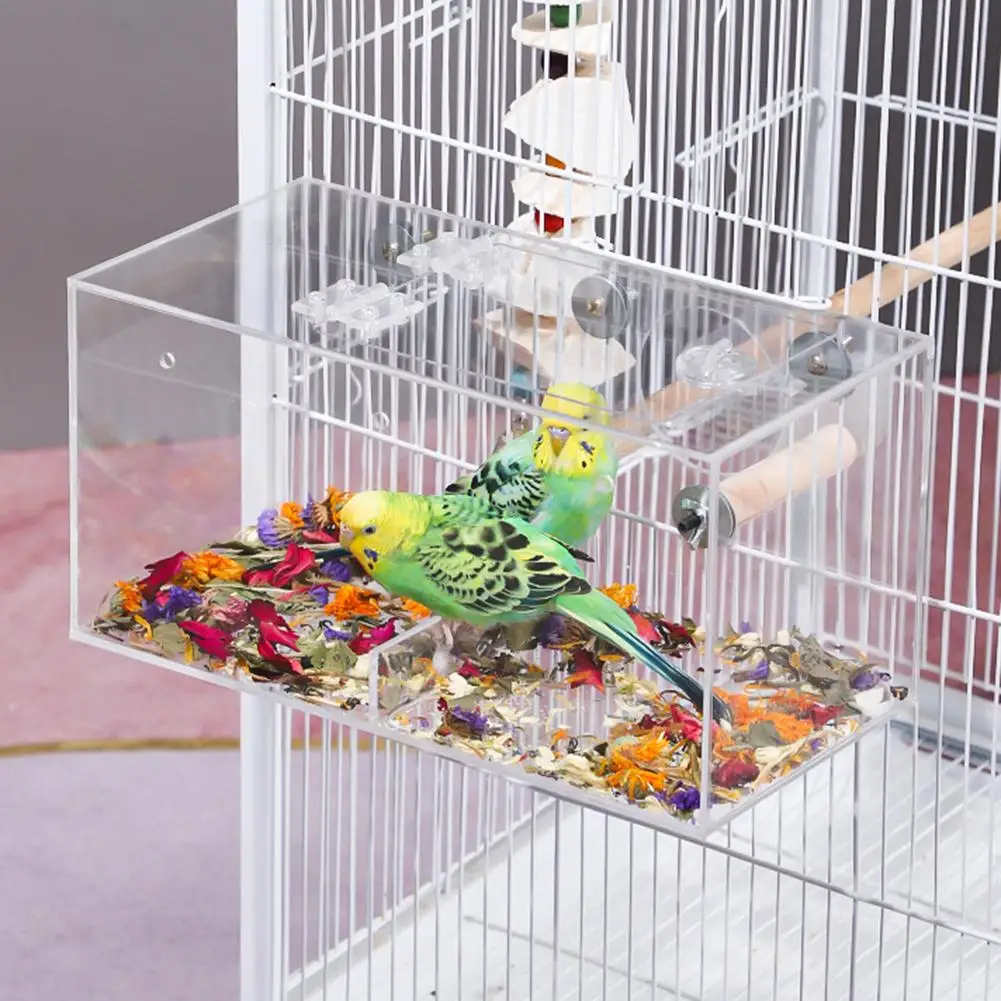 

Transparent Parrot Breeding Cage Breathable Waterproof Anti-bite Acrylic Bird House Bird Supplies