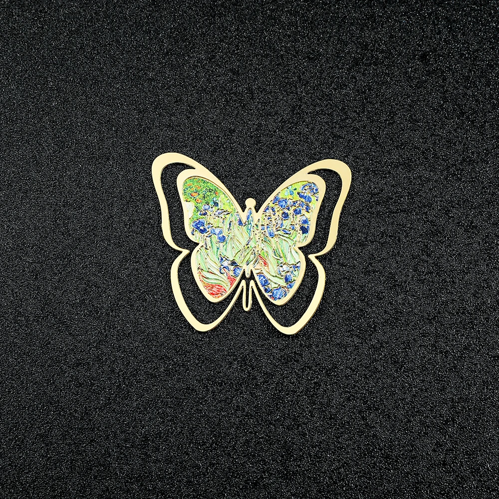 Цветная металлическая Закладка-бабочка идеальный подарок для чтения и