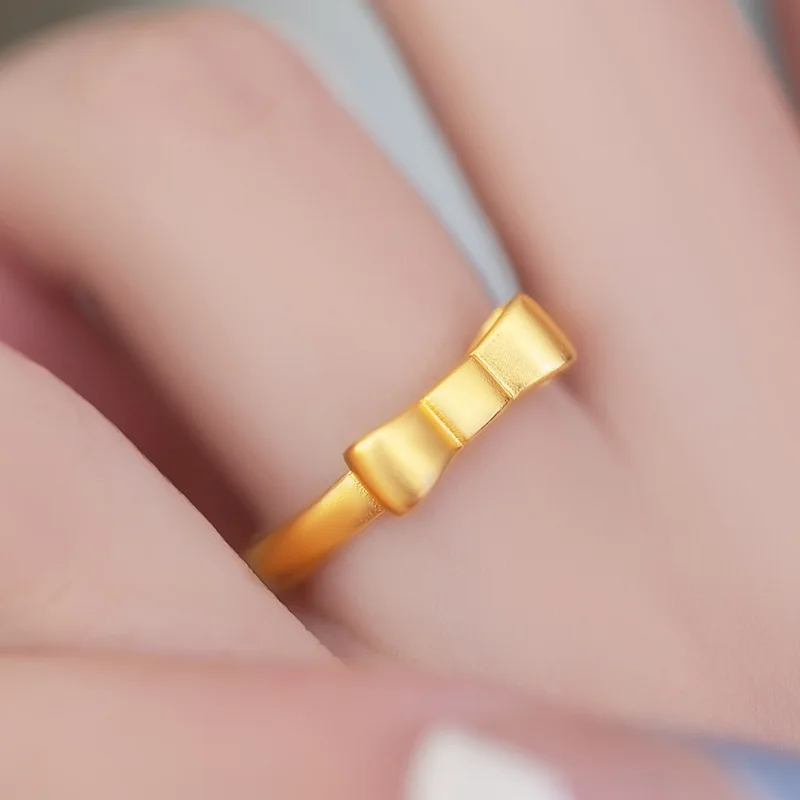 Женское кольцо из 18-каратного золота Золотое с блестящими колокольчиками