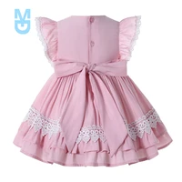 new pettgirl summer children spanish born baby girls pink cotton dresses 3 piece sets clothes sizes 6 9 12 18 24 months 2021