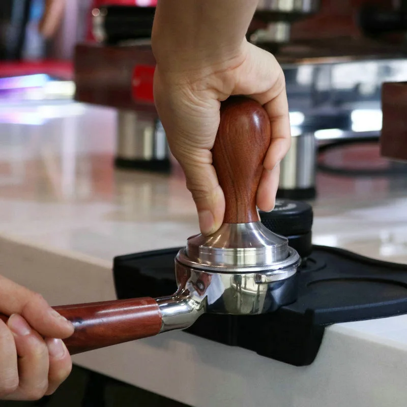 

Coffee Tamper Powder Hammer Pressing Wooden Handle Coffee Distributor for Coffee and Espresso Mat Powder Hammer Tampers Machine
