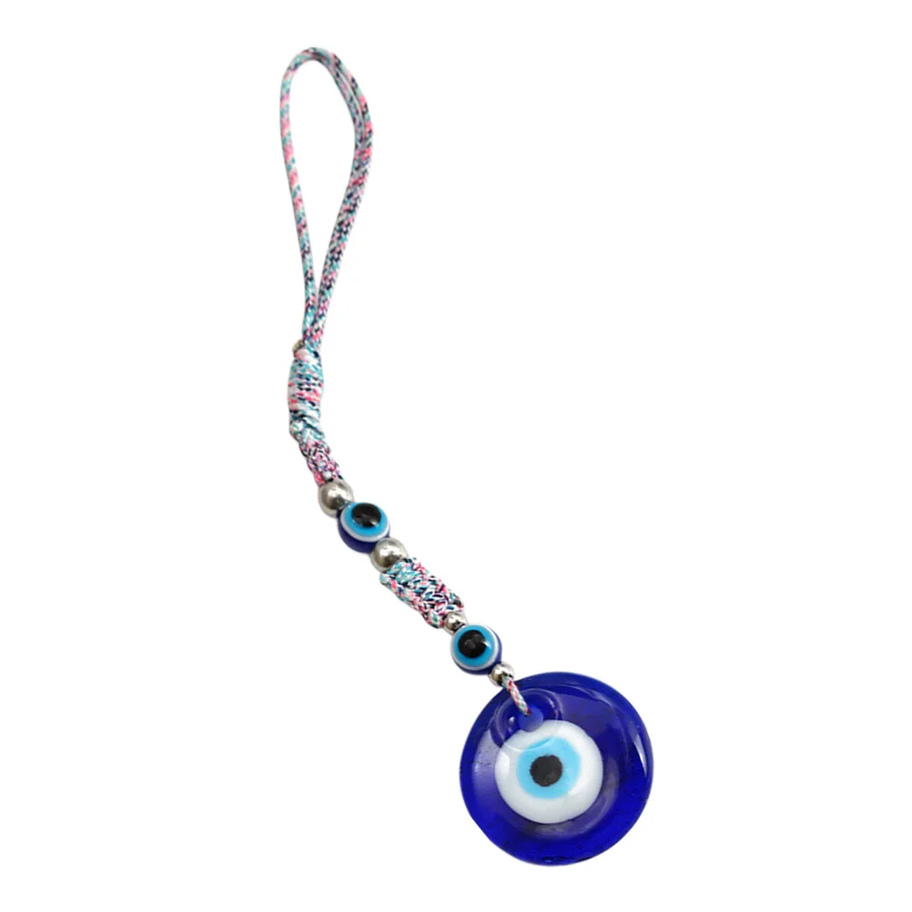 

Eye Evil Keychain Hanging Turkish Blue Amulet Ornament Charms Decor Keyring Wall Charm Luck Good Car Key Feng Shui Glass Ring