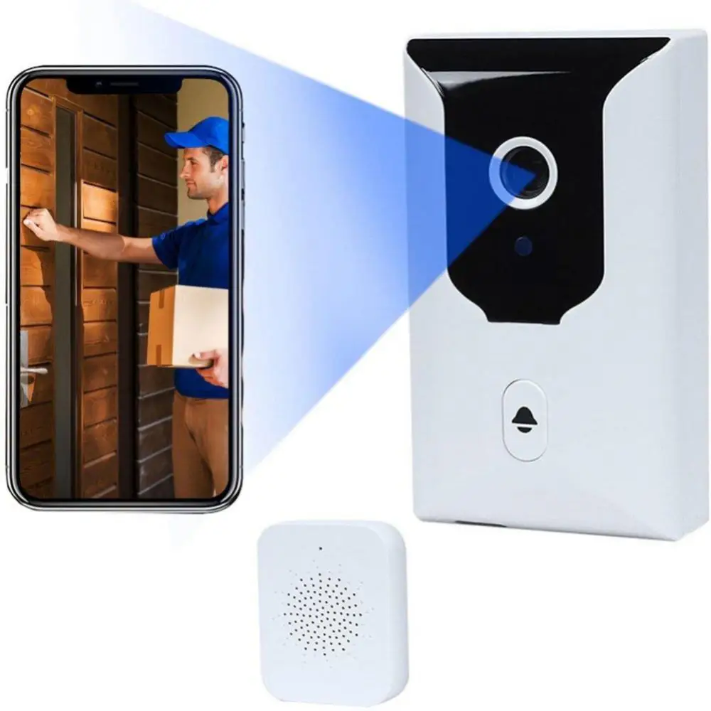

Security Door Doorbell Two-way Audio Voice Camera Wifi Wireless Intercom Doorbell Real-time Monitoring Hd Visual Remote Doorhole