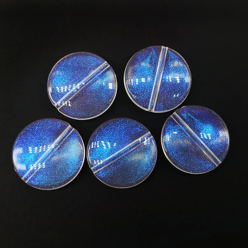 5pcs Acrylic Moon Star Flower Beads Transparent Aurora Dazzling Laser LooseWholesale Lot For Jewelry Making DIY Crafts Pendant