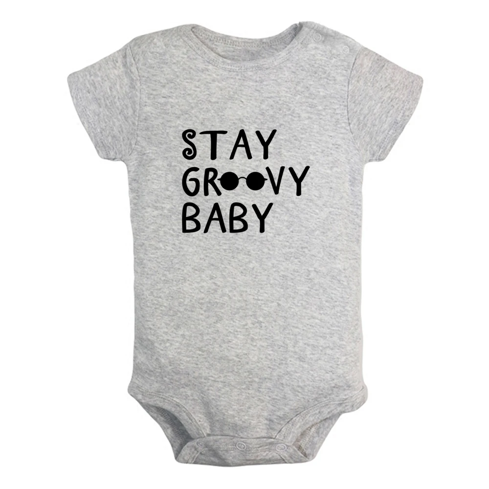 

IDzn NEW Stay Groovy, детское милое боди с рисунком для маленьких девочек, комбинезон с короткими рукавами, детская мягкая одежда