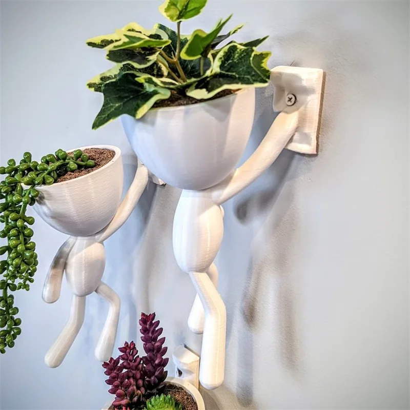 

Настенный цветочный горшок, каучуковый цветочный горшок, подвесное украшение для сада в помещении и на улице, декоративные изделия из смолы