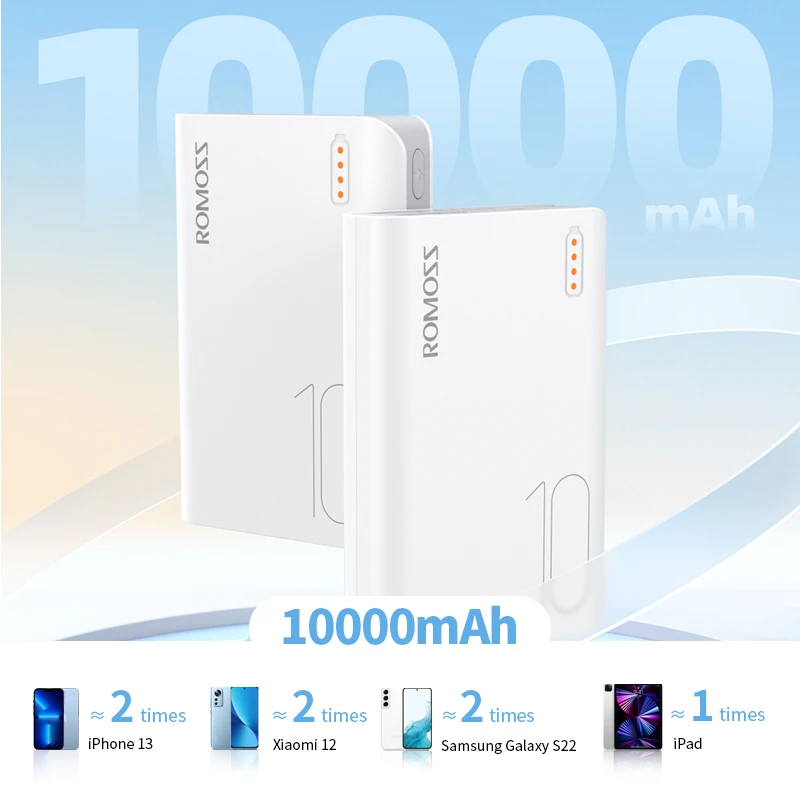 

Power Bank 10000mAh Powerbank Portable External Battery Charger Mobile Phone For iPhone 13 For Xiaomi Huawei