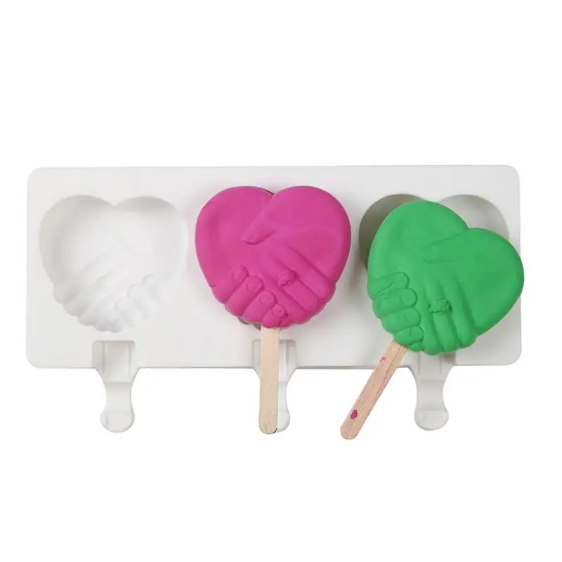 

New Cartoon Kids Ice Cream Mold Silicone Popsicle Mold BPA-Free Reusable Ice Pop Mold With Lids and Sticks For Summer