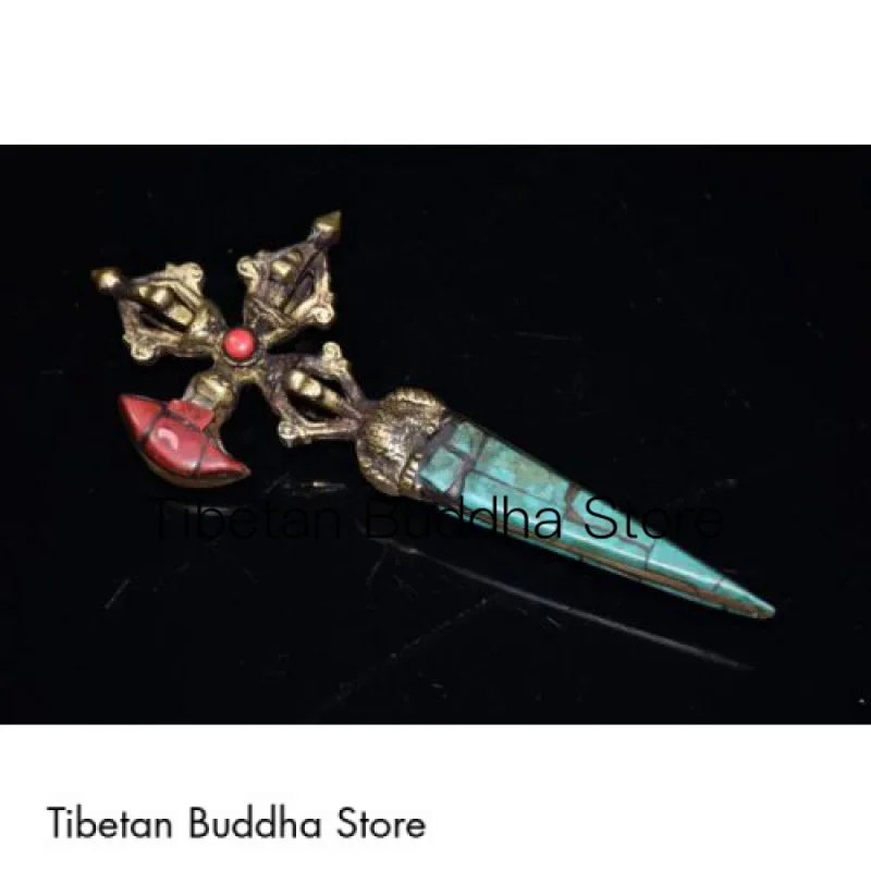 Чистая медь Xizang инкрустированная бирюзовыми драгоценными камнями