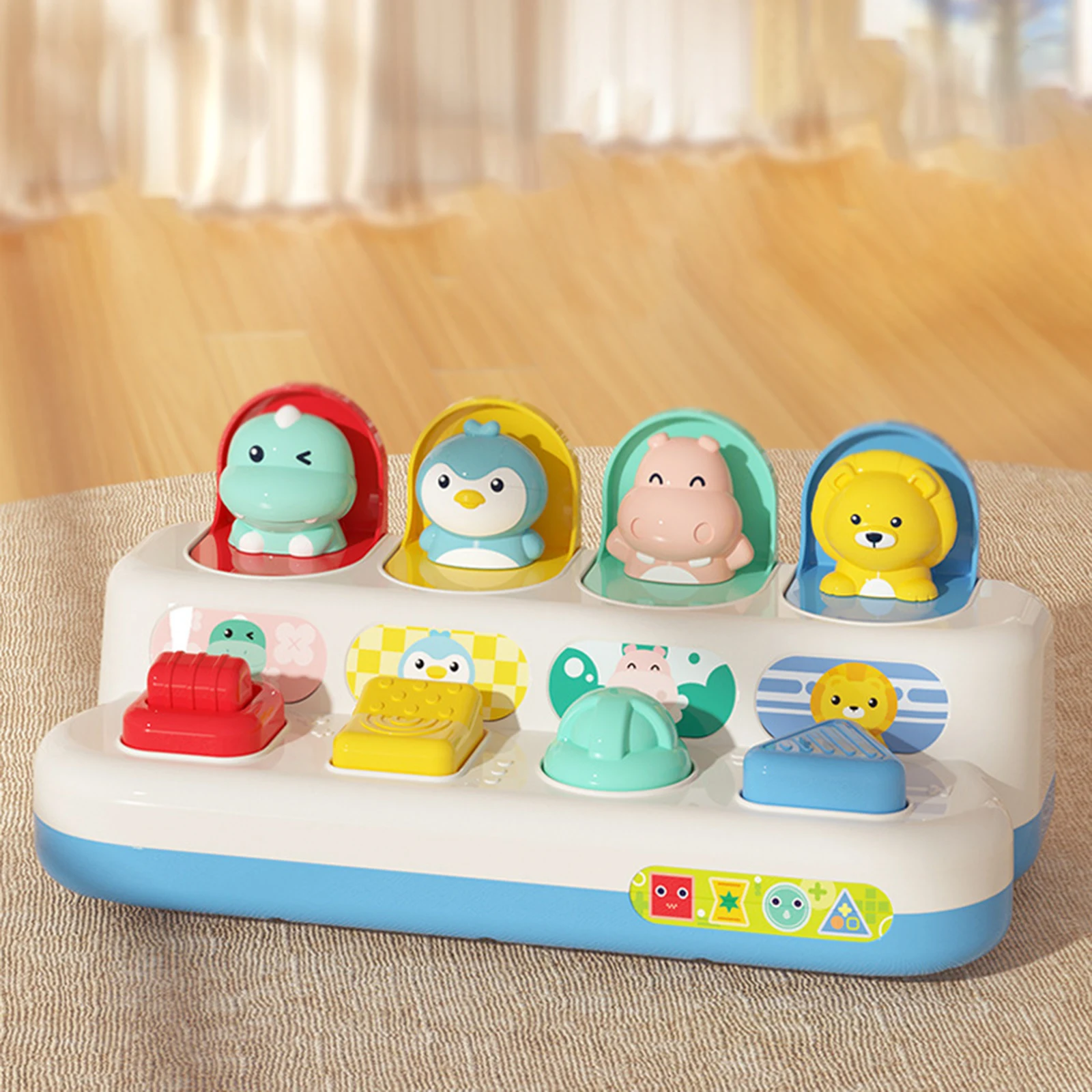 

Hide and Seek Game Pops Up Lovely Animal Fine Motor Skill Hand-eye Coordination Interactive Toy Table Game, No Battery Need