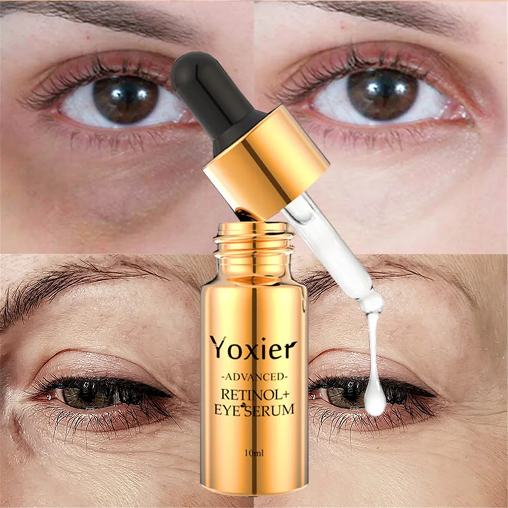 

Retinol Anti-Wrinkle Eye Serum Remove Dark Circles Eye Bags Essence Anti-Puffiness Firming Anti-Aging Fade Fine Lines Skin Care