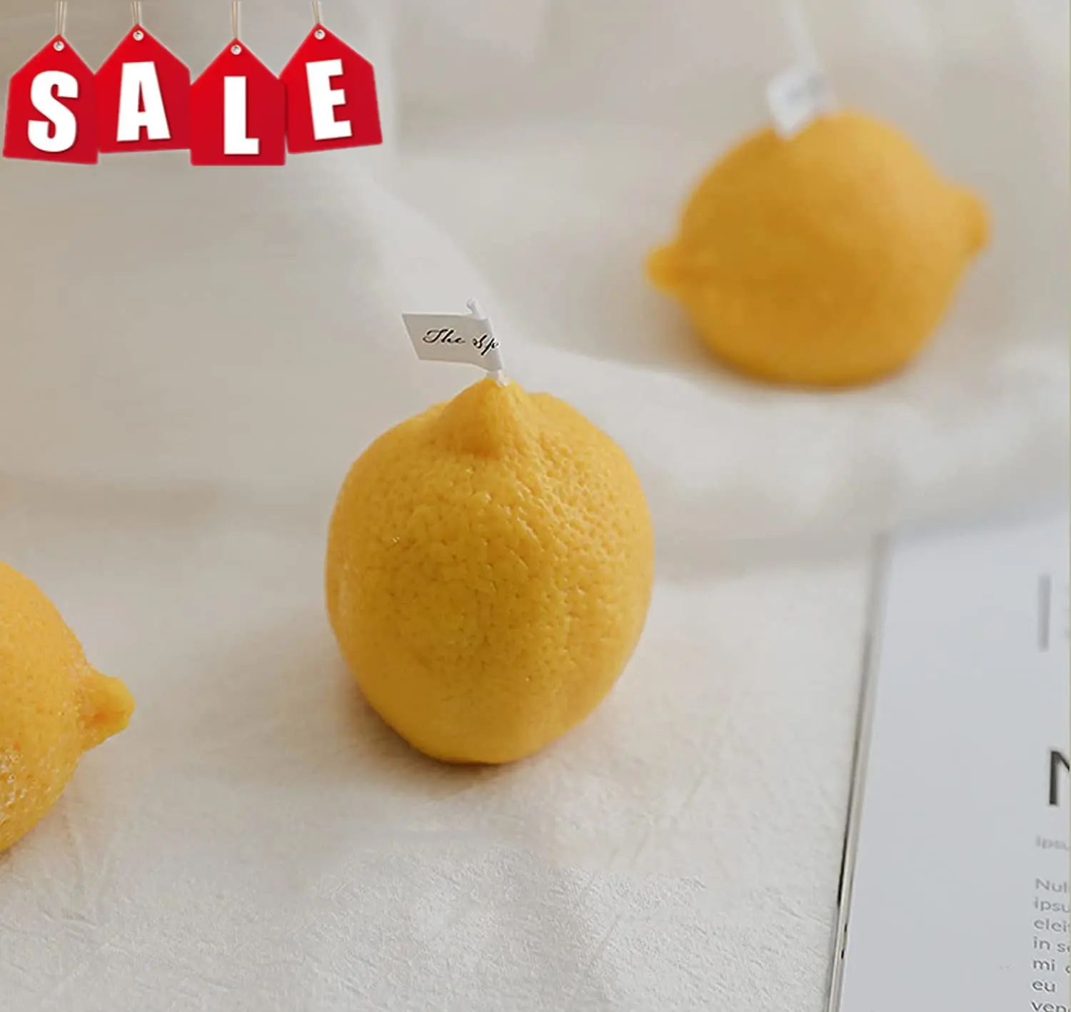 Ароматизированная Свеча в форме лимона декоративная свеча с ароматом фруктов и