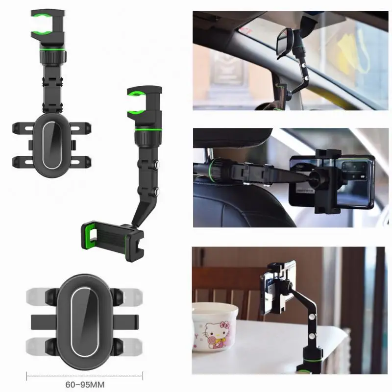 

Car Rearview Mirror Phone Holder For Car Mount Phone And GPS Holder Support Rotating Phone Stand DVR/GPS Mobile Phone Support