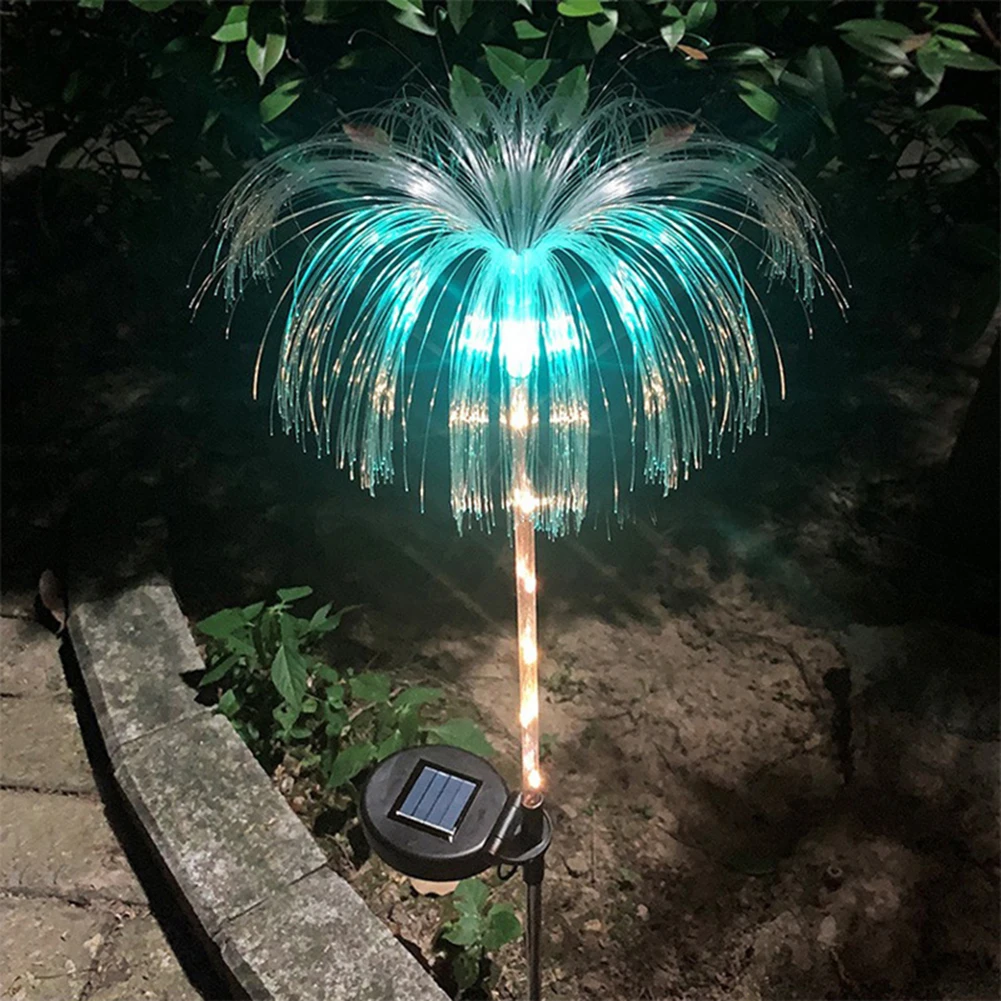 

Solar Fireworks Lights Colorful Warm Waterproof Outdoor Lawn Fiber Optic Jellyfish Lamp Garden Patio Pathway Landscape Lamp
