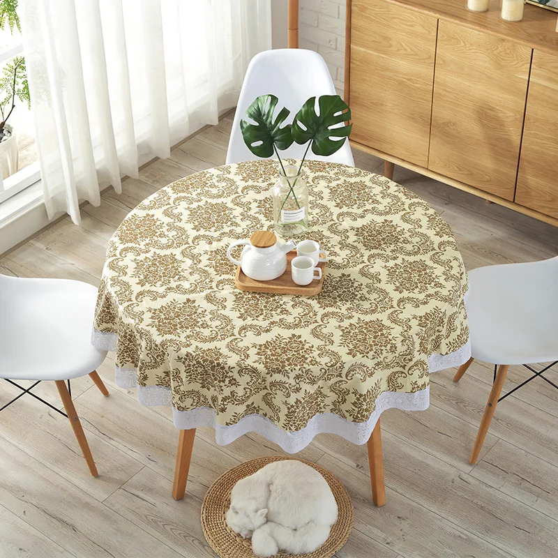 

PVC hotel waterproof and oil-proof round tablecloth plastic round tablecloth disposable anti-scalding large round tablecloth