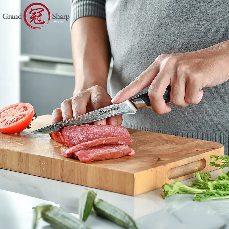 Дамасский кухонный нож 5 9 дюйма для косточек японские кухонные ножи vg10