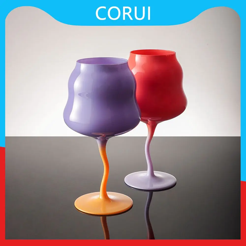 

Multi-purpose Cream Goble Restore Ancient Ways Juice Cup Twist Deformation Middle Ages Goblet Cup Gradual Change Glass Cup