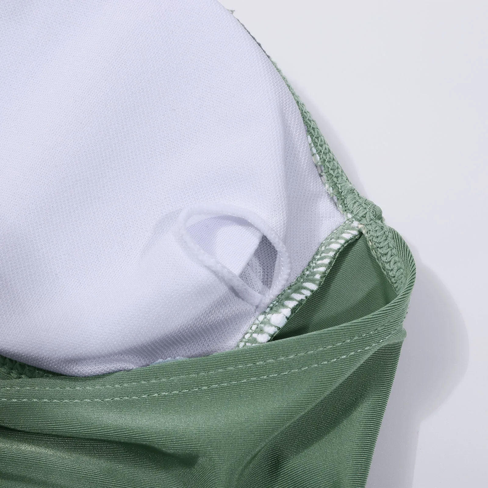 Женский раздельный купальник с чашками пуш-ап открытыми плечами и высокой талией