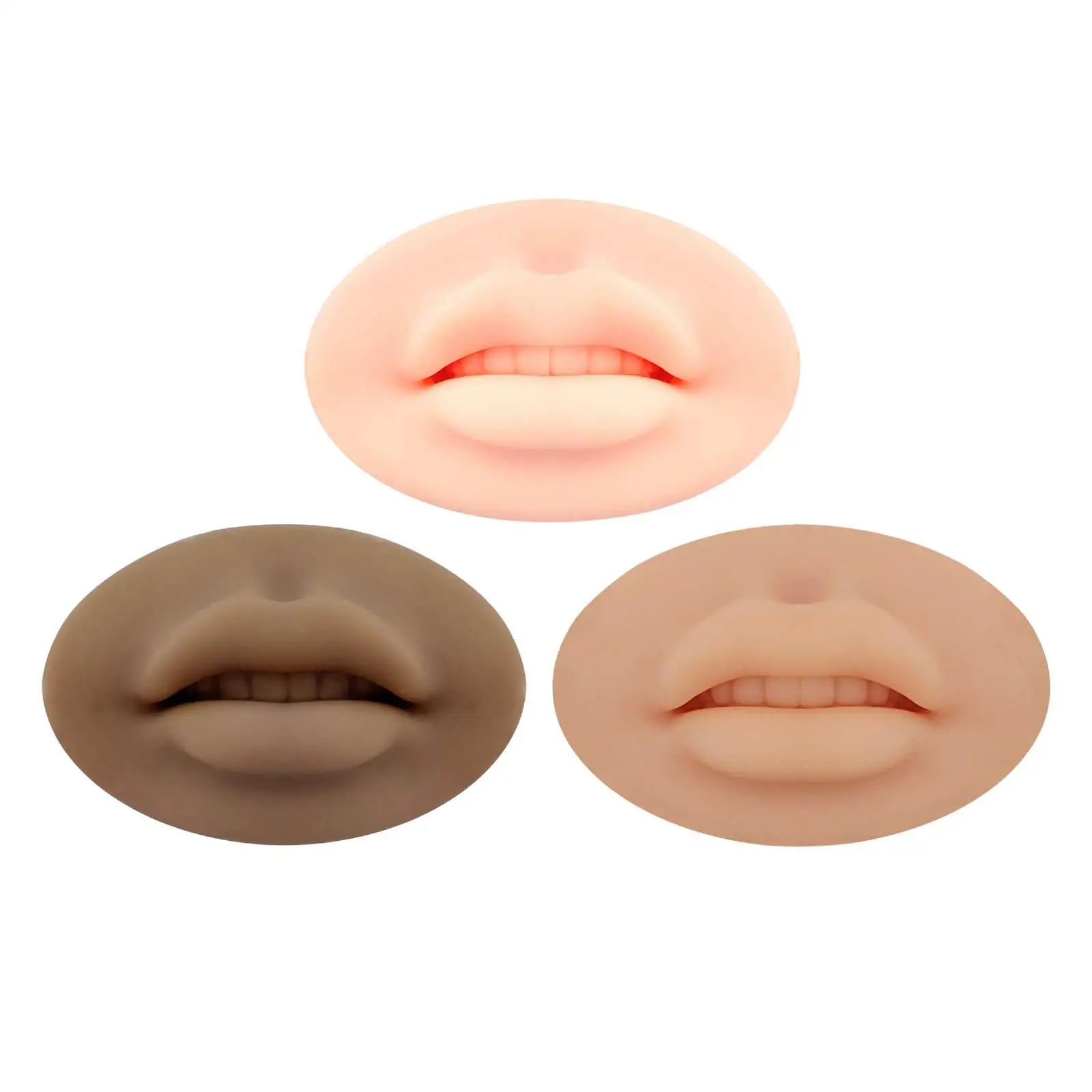 

5D Lips Practice Silicone Skin skin Waterproof Solid Fake lip Mouth Permanent Durable for Beginners Makeup Artists