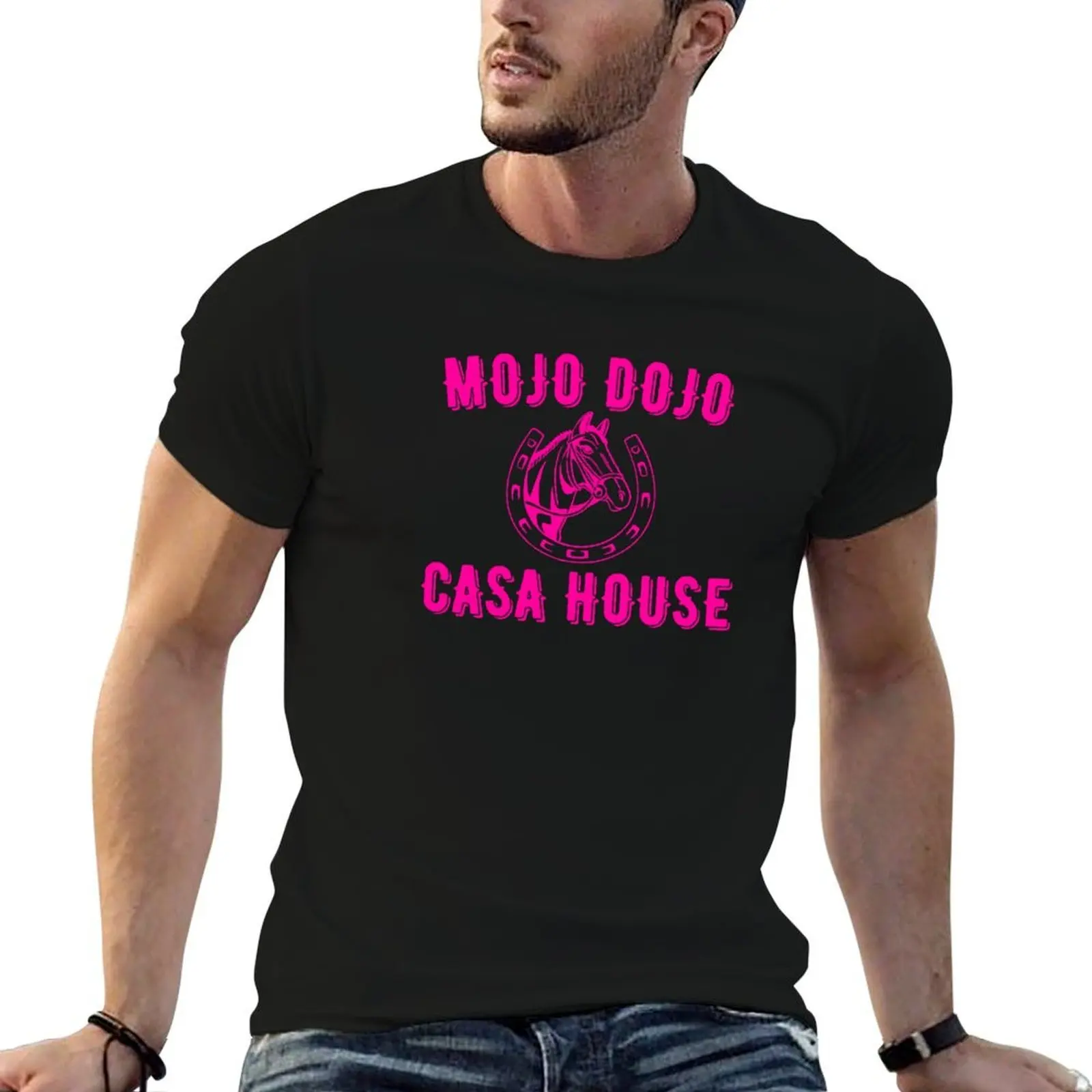 Фото Добро пожаловать в мой Mojo Dojo Casa House Outdoor - mojo dojo casa house розовая футболка, хлопковые футболки, футболка высокого качества №1