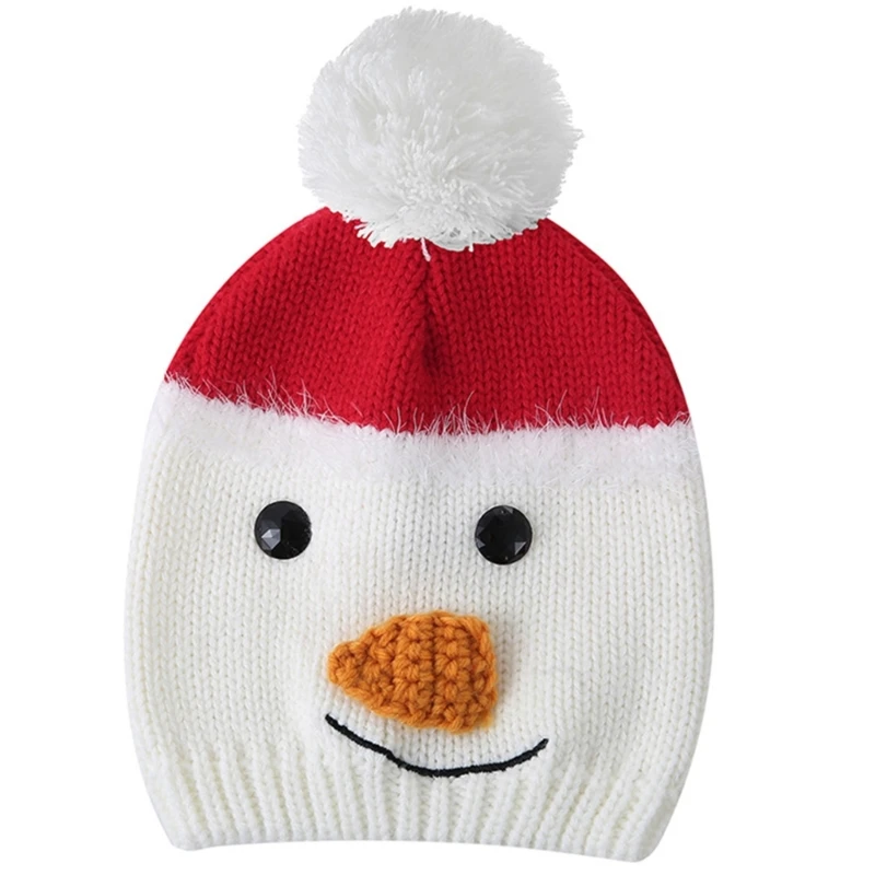 

Winter Children Soft Hat Cartoon Snowman Shape Beanies Children Knitted Hat
