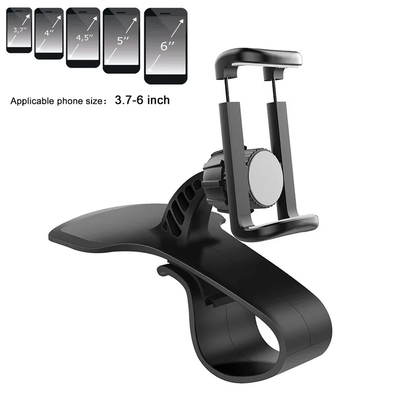 

Car Dashboard Phone Holder Clip Mount Stand for IPhone Samsung Universal Adjustable Size GPS Support Clips Rotatable Bracket