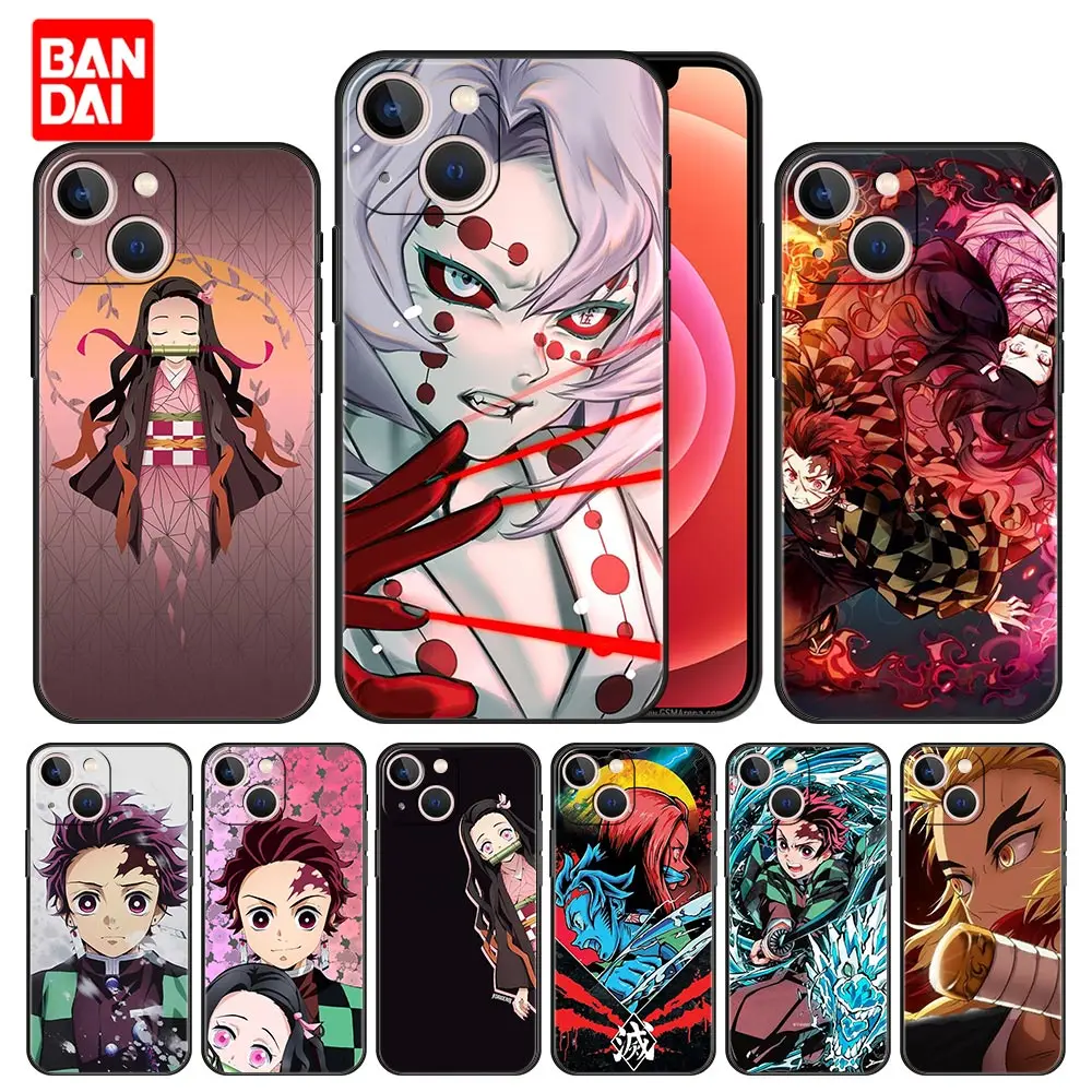 

Cover Case for iPhone 13 12 11 Pro Max SE 2020 11pro 12pro 13pro Mini Shell Bag Soft Luxury Anime Kimetsu No Yaiba Demon Slayer