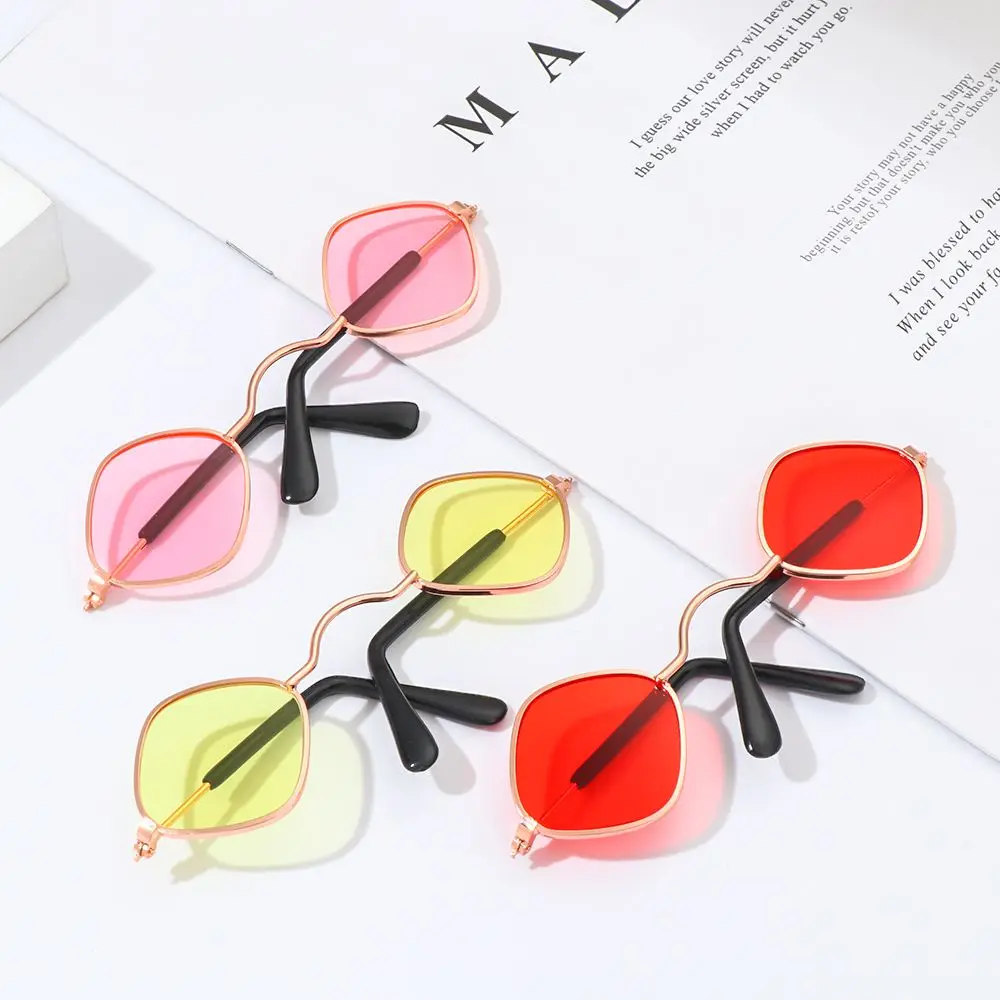 

2022 Fashion Doll Toy Sunglasses For Blythe Doll Accessories Glasses Photo Prop Pet Glasses Toy 11cm Miniature Doll Sunglasses
