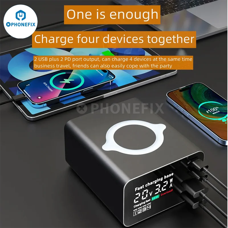 110 Вт USB Type-C PD + QC Многопортовое настольное зарядное устройство для быстрой