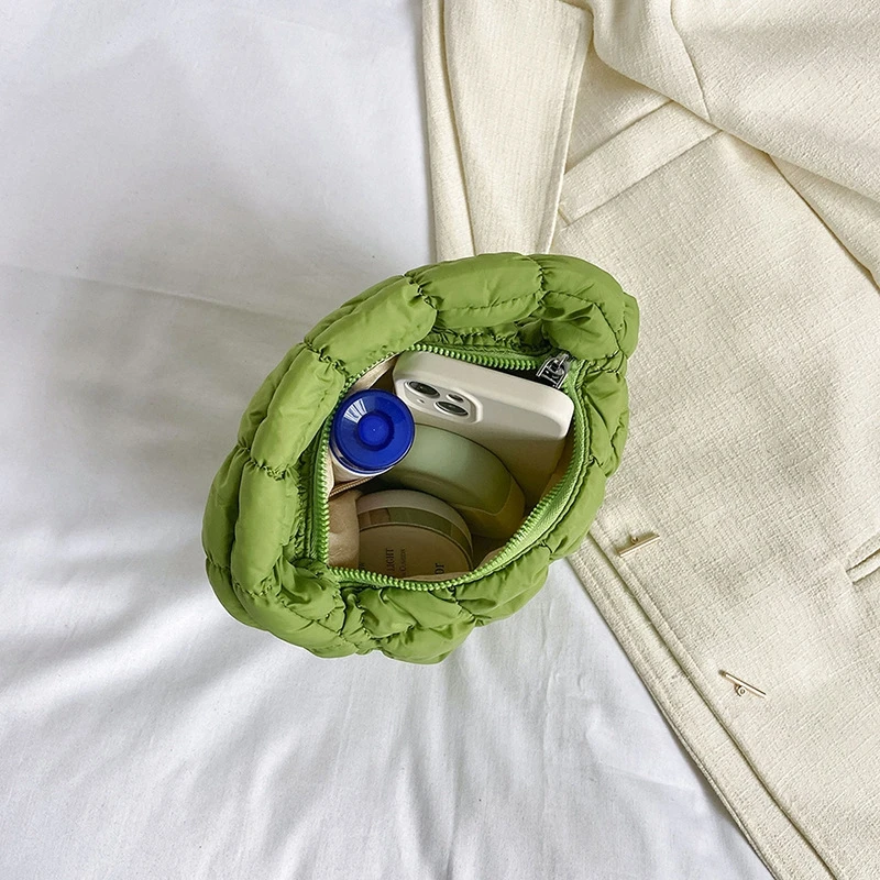 Elegant Fashion Quilted Shoulder Bags for Women Pleated Cloud Mini Bag Femal Versatile Lightweight Small Handbag