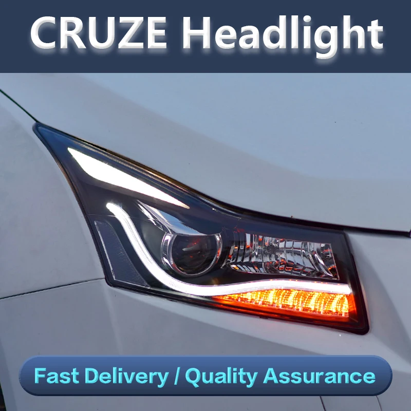 

Светодиодная фара для стайлинга автомобиля для Chevrolet Cruze 2009-2014, фары U Style светодиодный ная фара